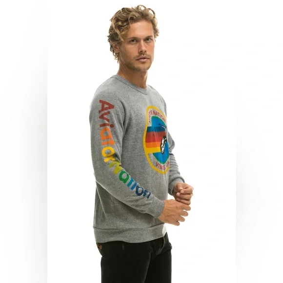 AVIATOR NATION SWEATSHIRT - HEATHER GREY - Picture 4 of 10